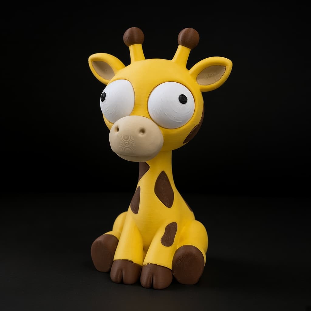 Giraffe with movable eyes