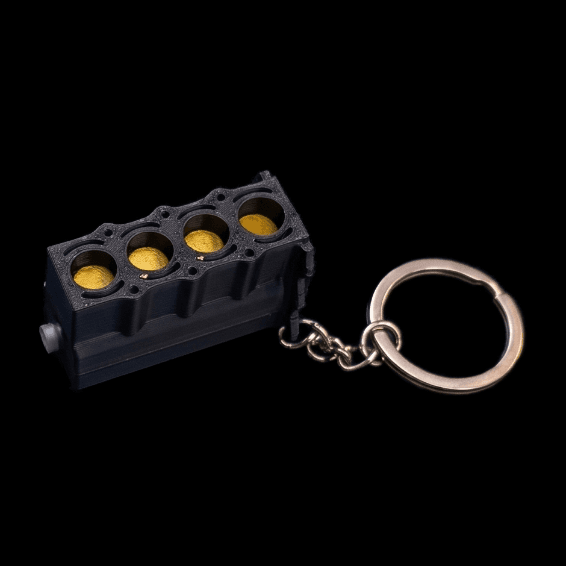 Moving Engine Keychain